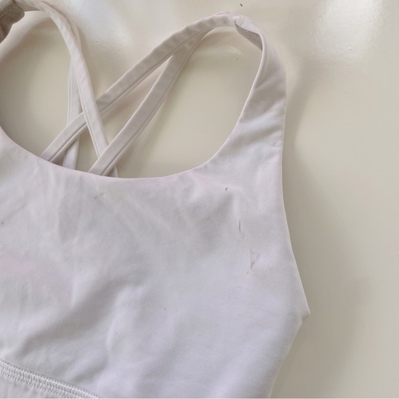 Lululemon White Energy Longline Bra Medium Support Size 2 - Picture 5 of 9